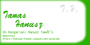 tamas hanusz business card